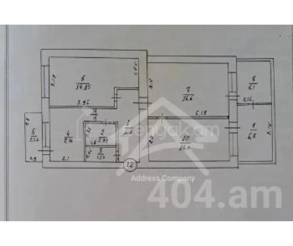 3 Սենյականոց Բնակարան Քարե Շենքում, 77քմ, 3/5 հարկ, Կապիտալ Վերանորոգված