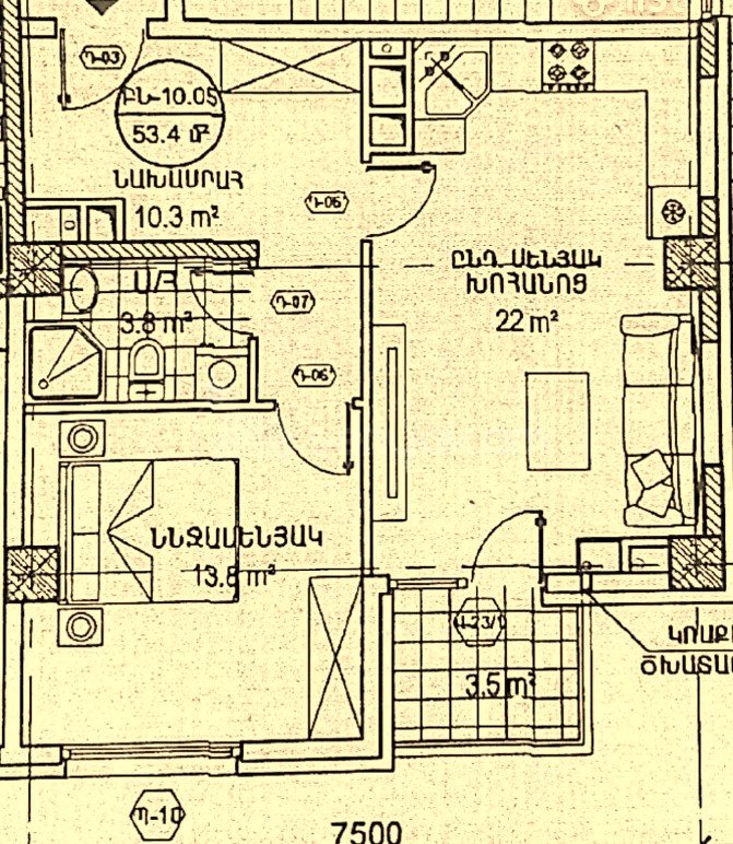 2 Սենյականոց Բնակարան Նորակառույց Քարե Շենքում, 54քմ, 10/15 հարկ, Զրոյական Վիճակում