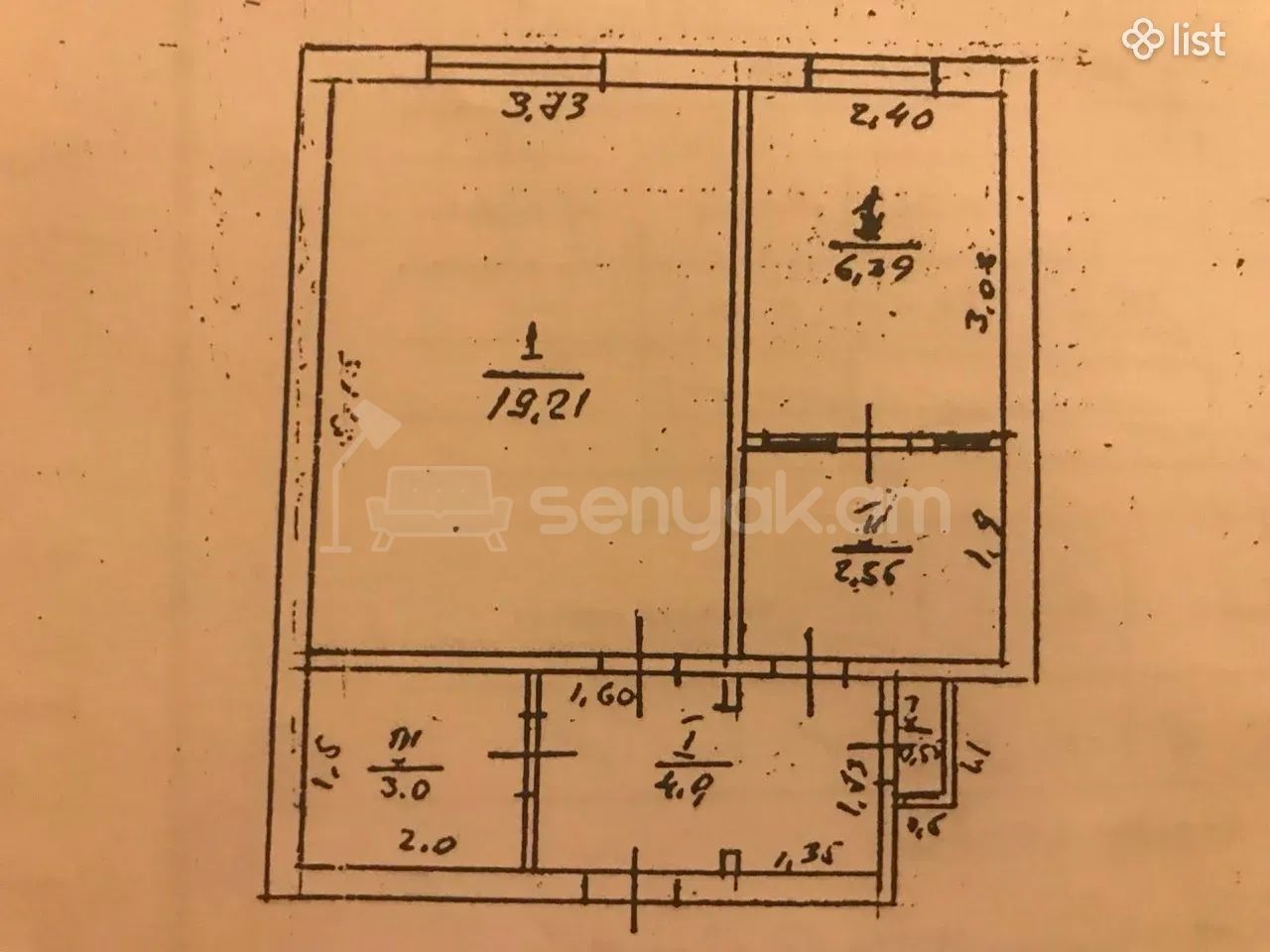 2 Սենյականոց Բնակարան, 40քմ, 9/9 հարկ, Կապիտալ Վերանորոգված