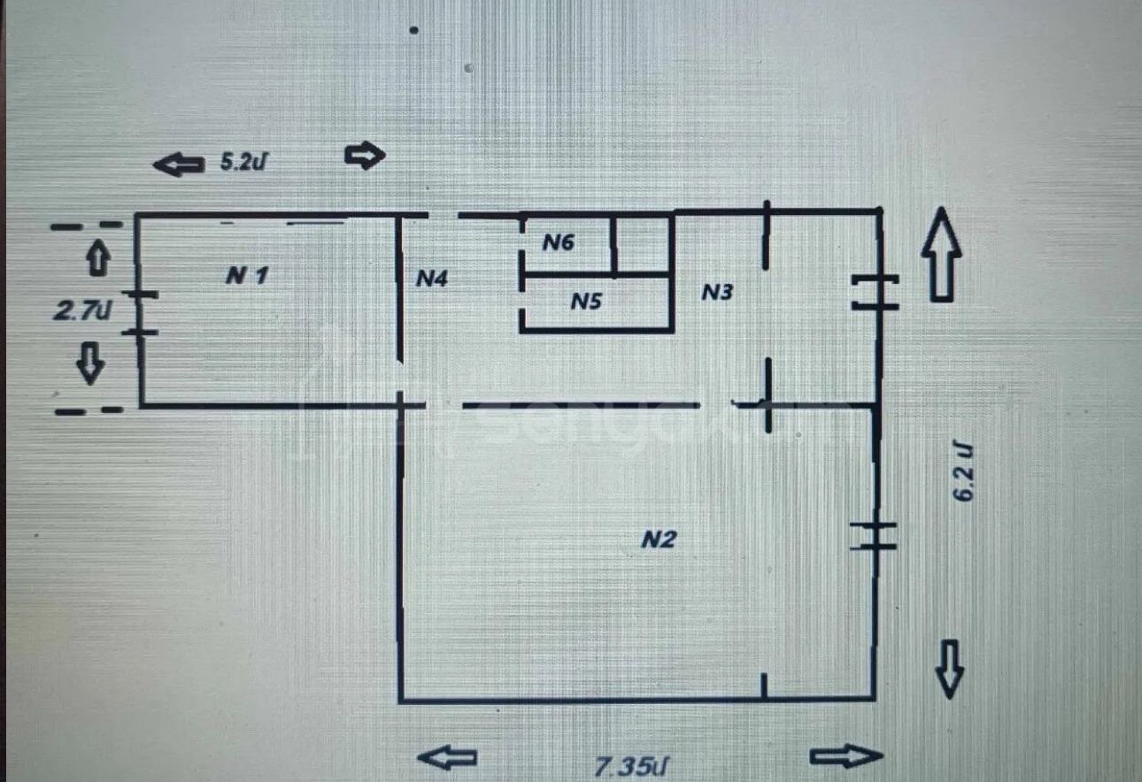 2 Սենյականոց Բնակարան Քարե Շենքում, 60քմ, 1/5 հարկ, Դիզայներական Վերանորոգված