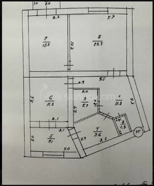 3 Սենյականոց Բնակարան Քարե Շենքում, 85քմ, 5/5 հարկ, Պետական Վիճակում