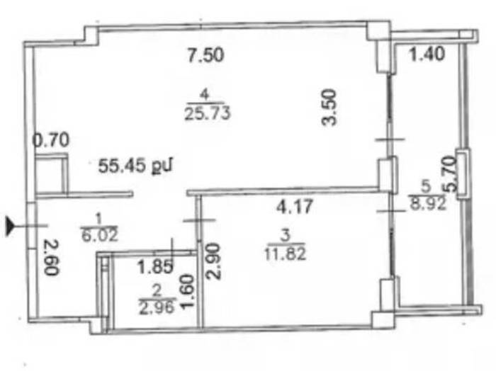 2 Սենյականոց Բնակարան, 55քմ, 13/16 հարկ, Զրոյական Վիճակում