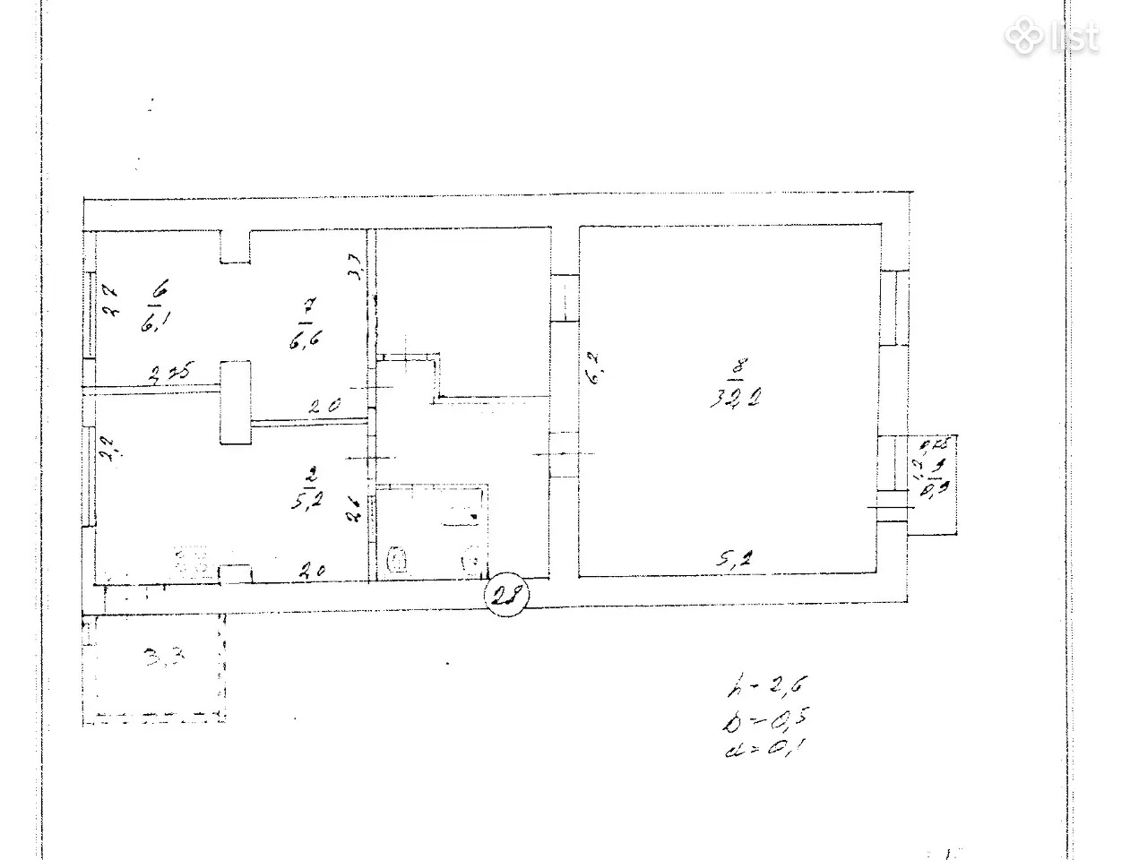 3 Սենյականոց Բնակարան Քարե Շենքում, 78քմ, 4/4 հարկ, Նորմալ Վիճակում