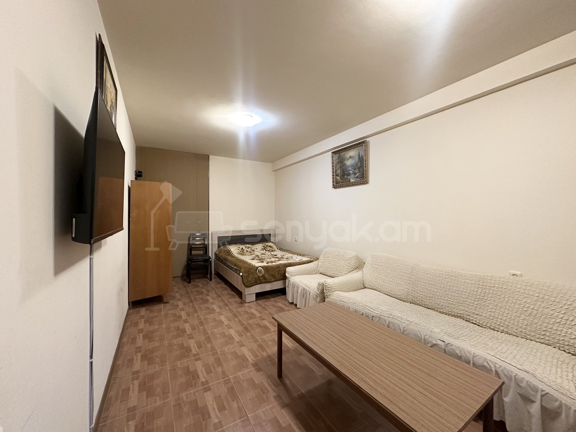 1 Սենյականոց Բնակարան Քարե Շենքում, 35քմ, 1/4 հարկ, Կապիտալ Վերանորոգված, Կահավորված, Արևկող