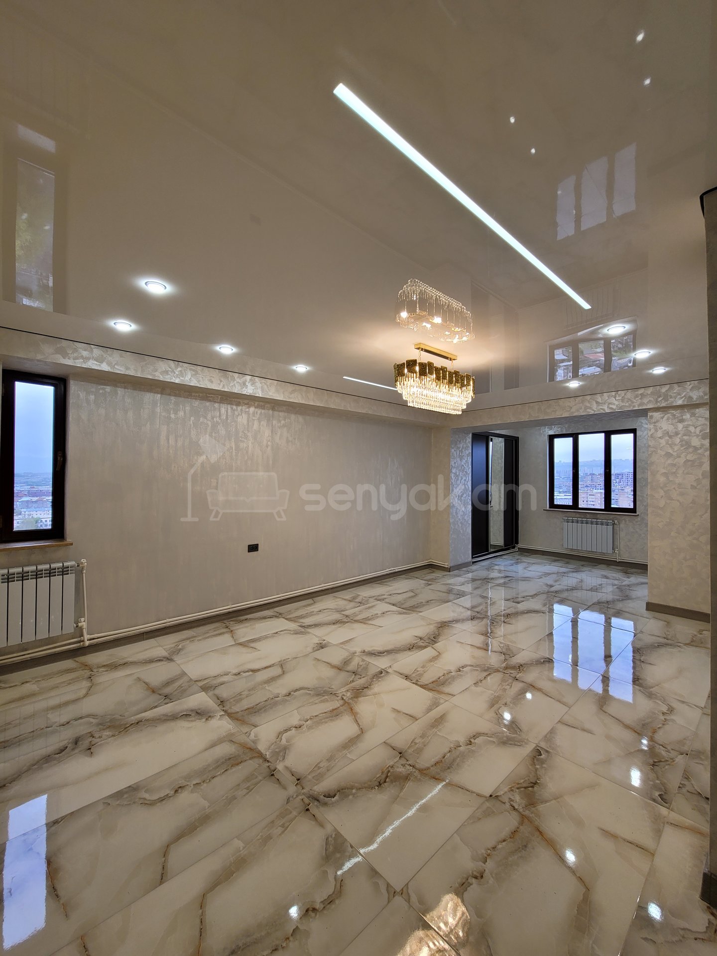 3 Սենյականոց Բնակարան, 105քմ, 15/16 հարկ, Դիզայներական Վերանորոգված