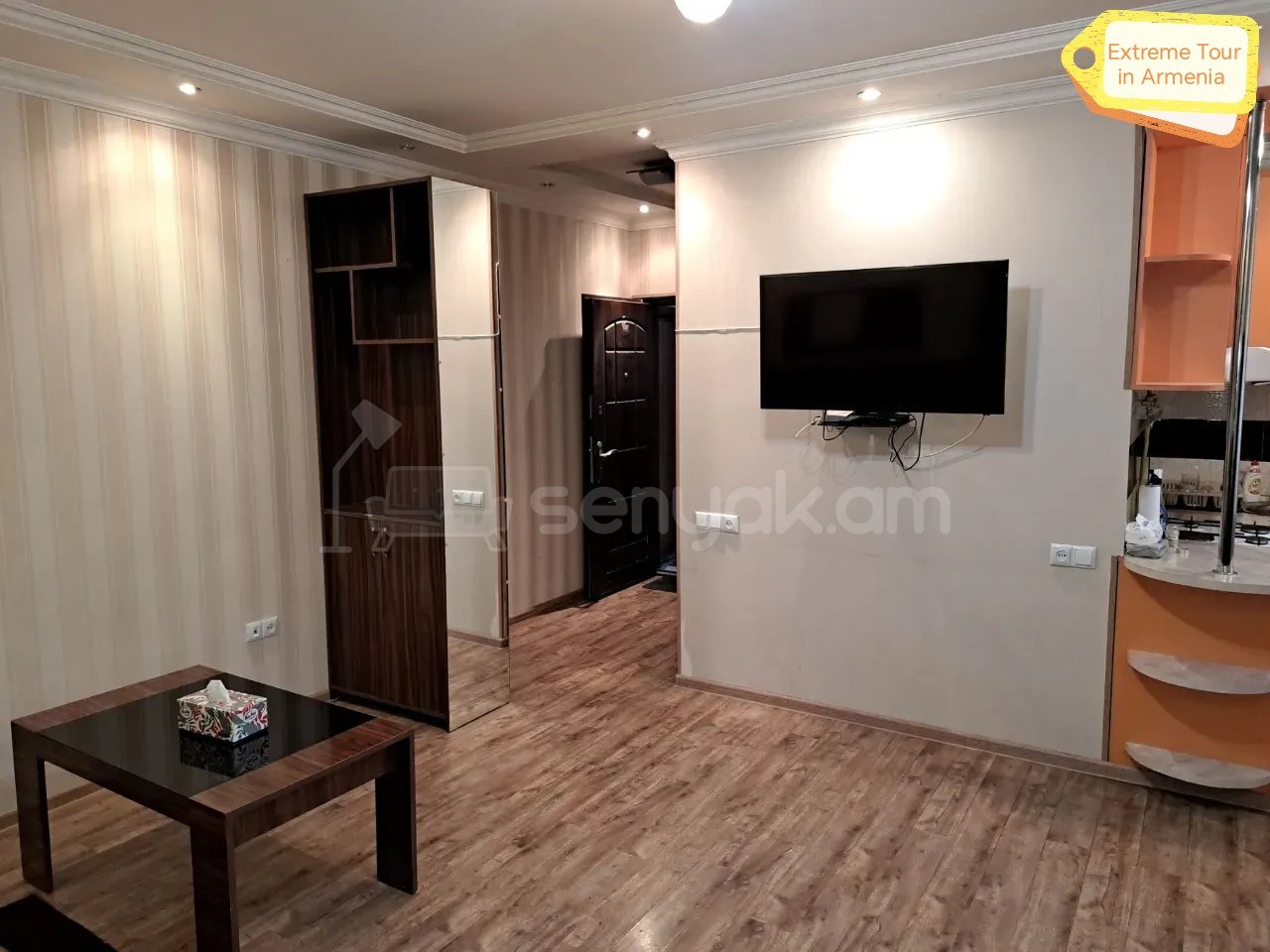 2 Սենյականոց Բնակարան Քարե Շենքում, 41քմ, 1/5 հարկ, Դիզայներական Վերանորոգված, Կահավորված, Արևկող