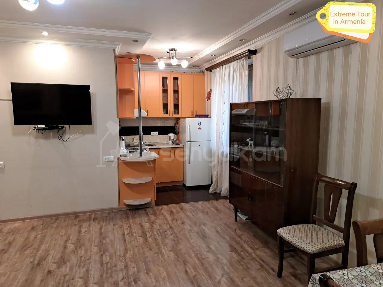 2 Սենյականոց Բնակարան Քարե Շենքում, 41քմ, 1/5 հարկ, Դիզայներական Վերանորոգված, Կահավորված, Արևկող