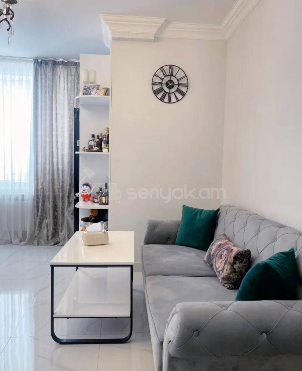 2 Սենյականոց Բնակարան Նորակառույցում, 45քմ, 4/12 հարկ, Կապիտալ Վերանորոգված