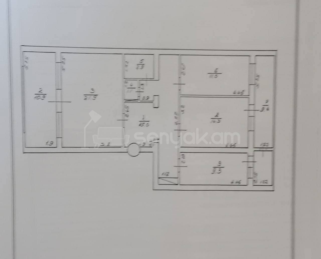 3 Սենյականոց Բնակարան, 97քմ, 4/9 հարկ, Պետական Վիճակում