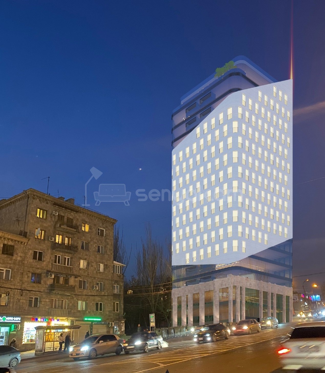 3 Սենյականոց Բնակարան Նորակառույցում, 85քմ, 7/16 հարկ, Զրոյական Վիճակում