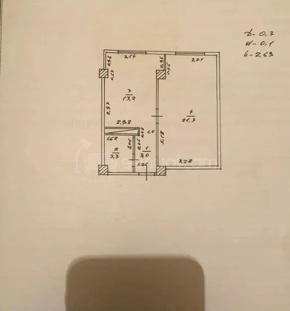 1 Սենյականոց Բնակարան, 41քմ, 11/11 հարկ, Պետական Վիճակում