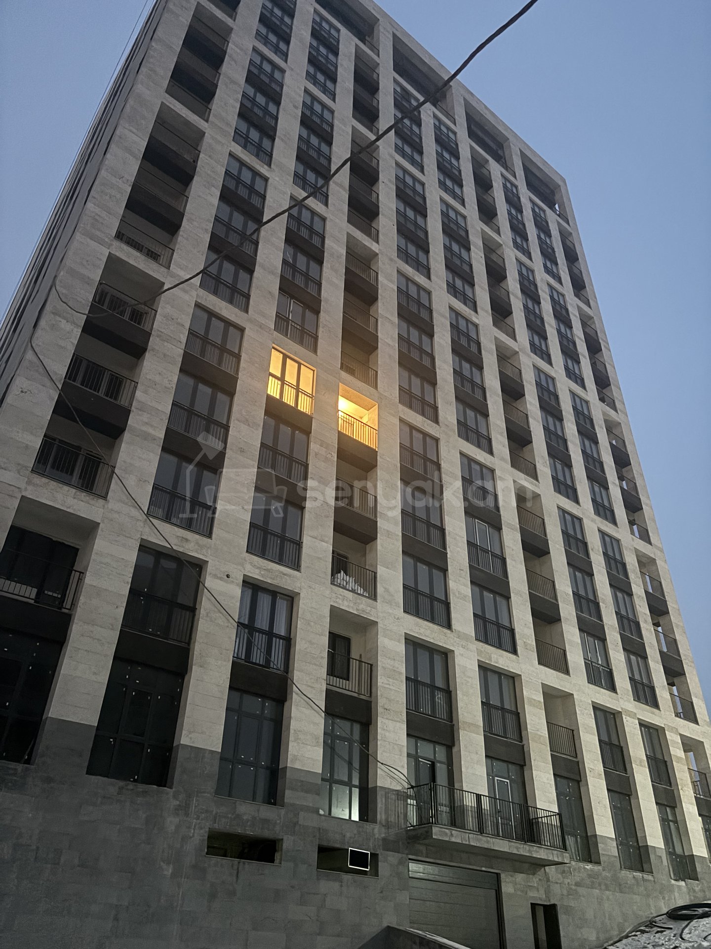 2 Սենյականոց Բնակարան Նորակառույց Քարե Շենքում, 50քմ, 5/16 հարկ, Զրոյական Վիճակում