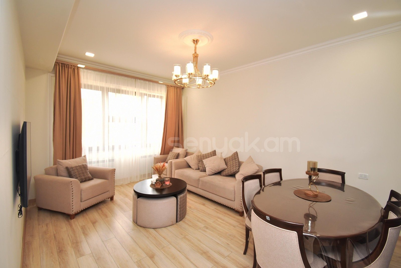 3 Սենյականոց Բնակարան Նորակառույցում, 72քմ, 3/8 հարկ, Կապիտալ Վերանորոգված, Կահավորված