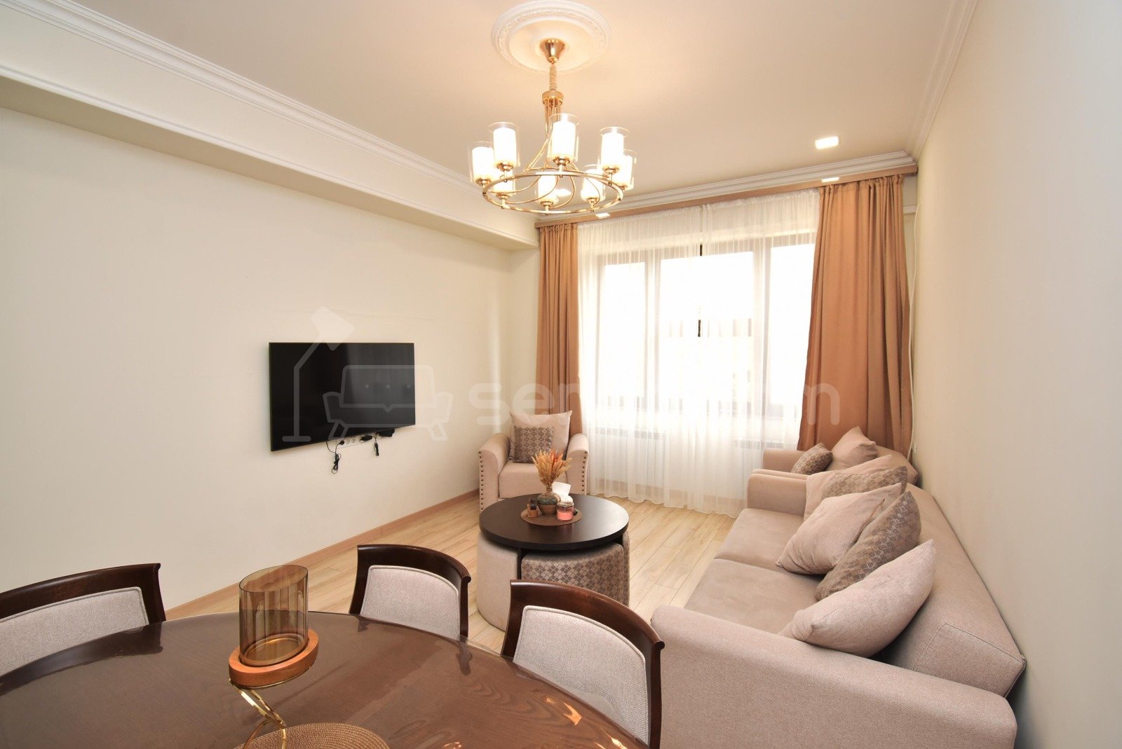 3 Սենյականոց Բնակարան Նորակառույցում, 72քմ, 3/8 հարկ, Կապիտալ Վերանորոգված, Կահավորված