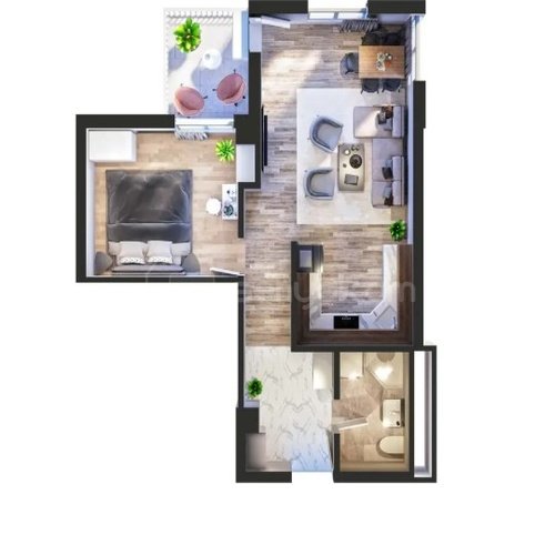 2 Սենյականոց Բնակարան, 53քմ, 10/13 հարկ, Զրոյական Վիճակում