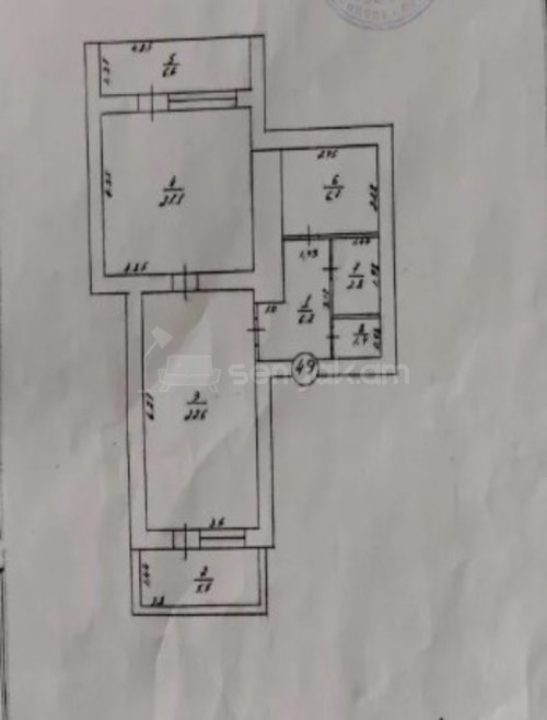 2 Սենյականոց Բնակարան Քարե Շենքում, 73քմ, 4/4 հարկ, Պետական Վիճակում