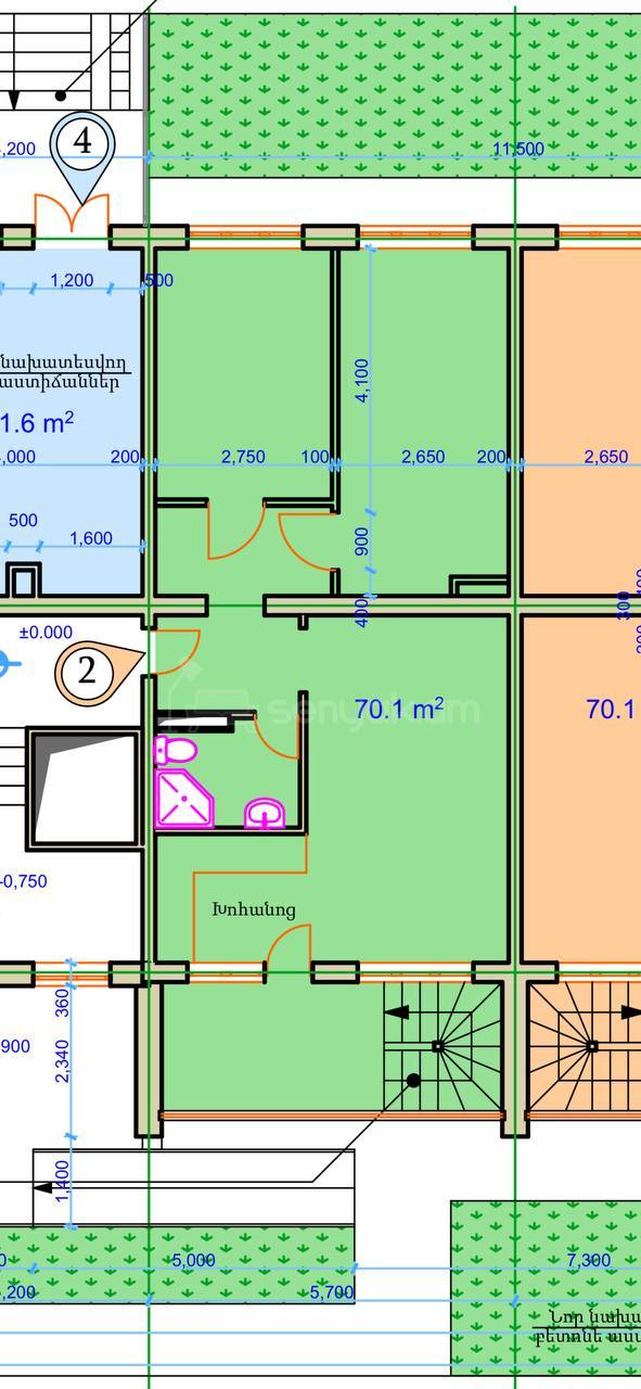 4 Սենյականոց Բնակարան Նորակառույցում, 109քմ, 1/3 հարկ, Կապիտալ Վերանորոգված