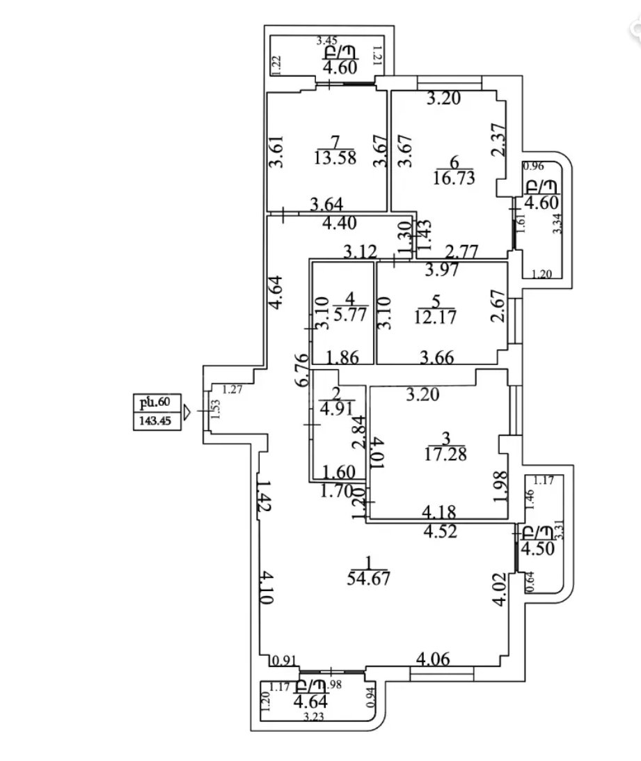 4 Սենյականոց Բնակարան Նորակառույցում, 144քմ, 10/15 հարկ, Զրոյական Վիճակում