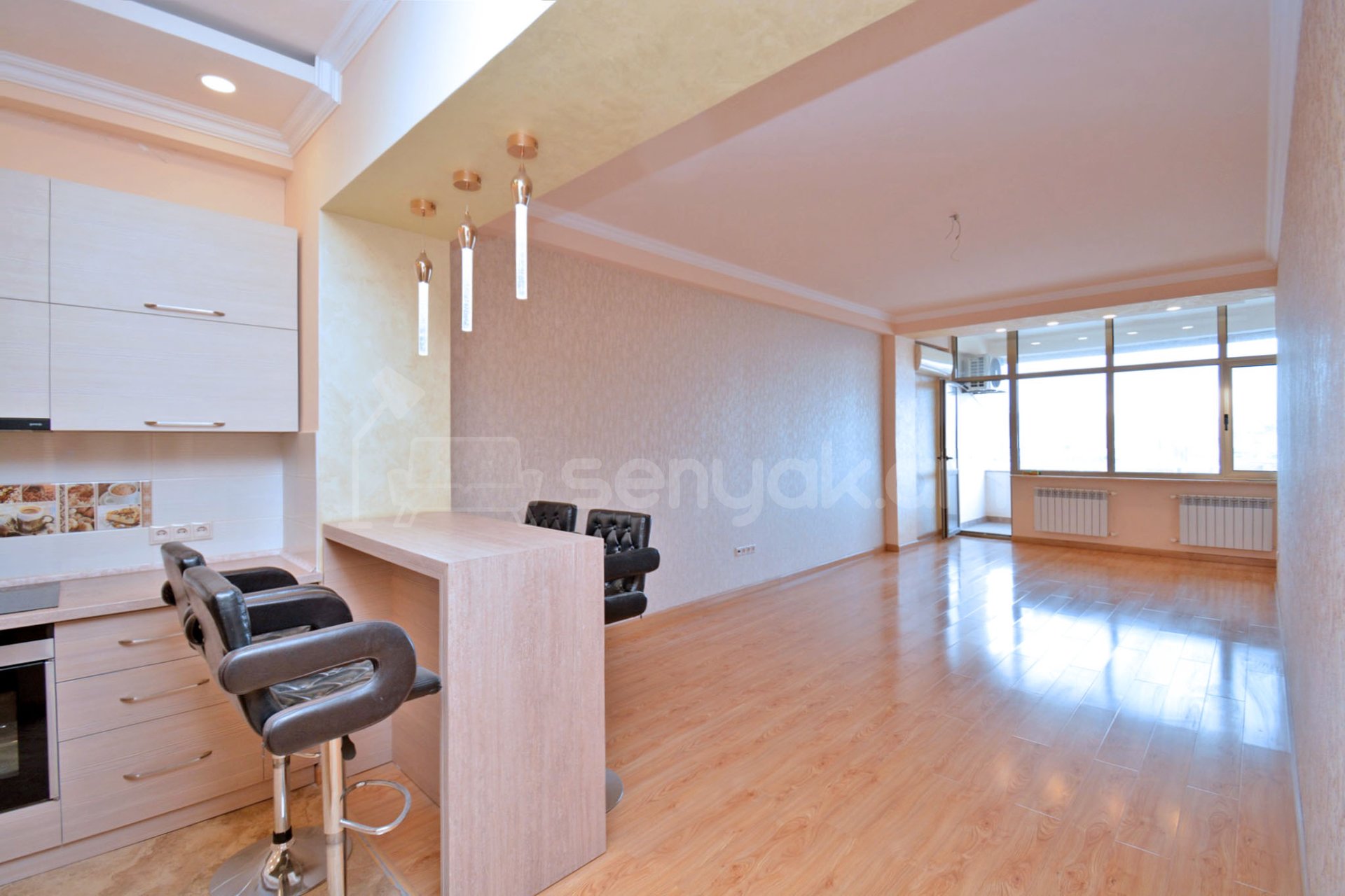 3 Սենյականոց Բնակարան Նորակառույցում, 105քմ, 12/16 հարկ, Կապիտալ Վերանորոգված