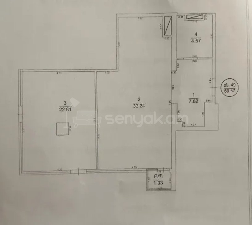2 Սենյականոց Բնակարան Նորակառույցում, 70քմ, 10/20 հարկ, Զրոյական Վիճակում