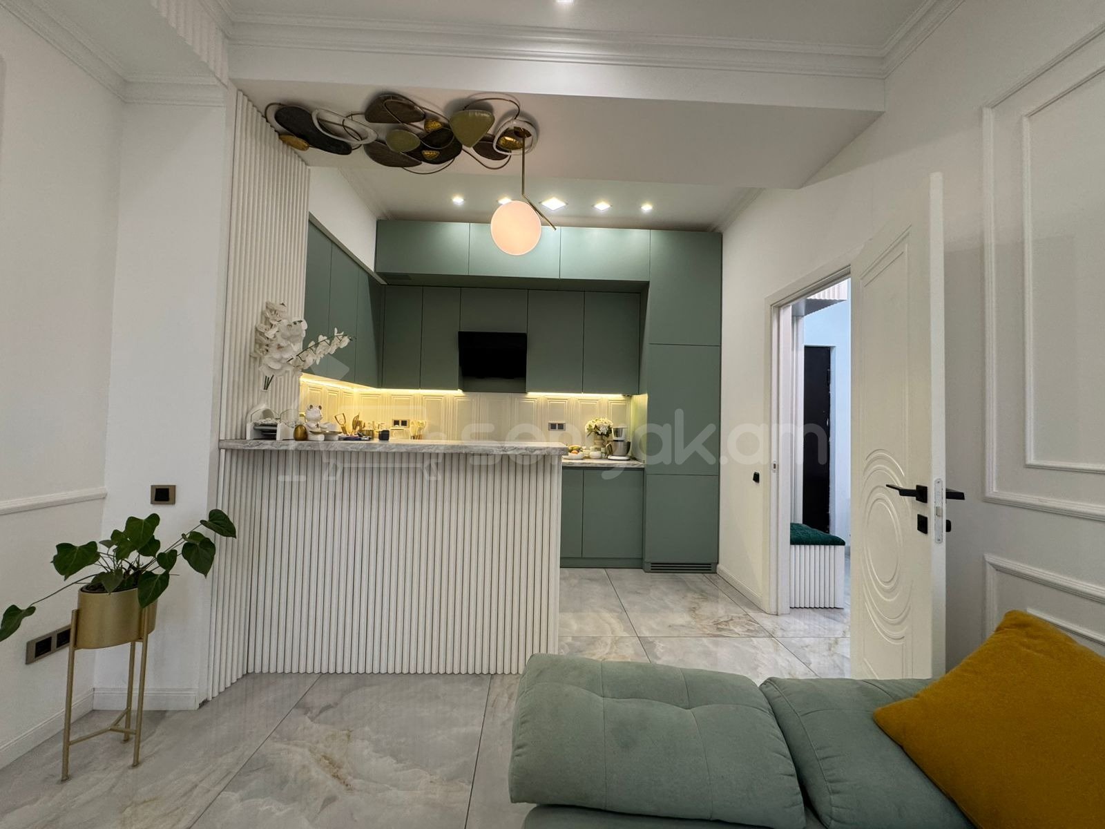 2 Սենյականոց Բնակարան Նորակառույցում, 52քմ, 12/18 հարկ, Կապիտալ Վերանորոգված