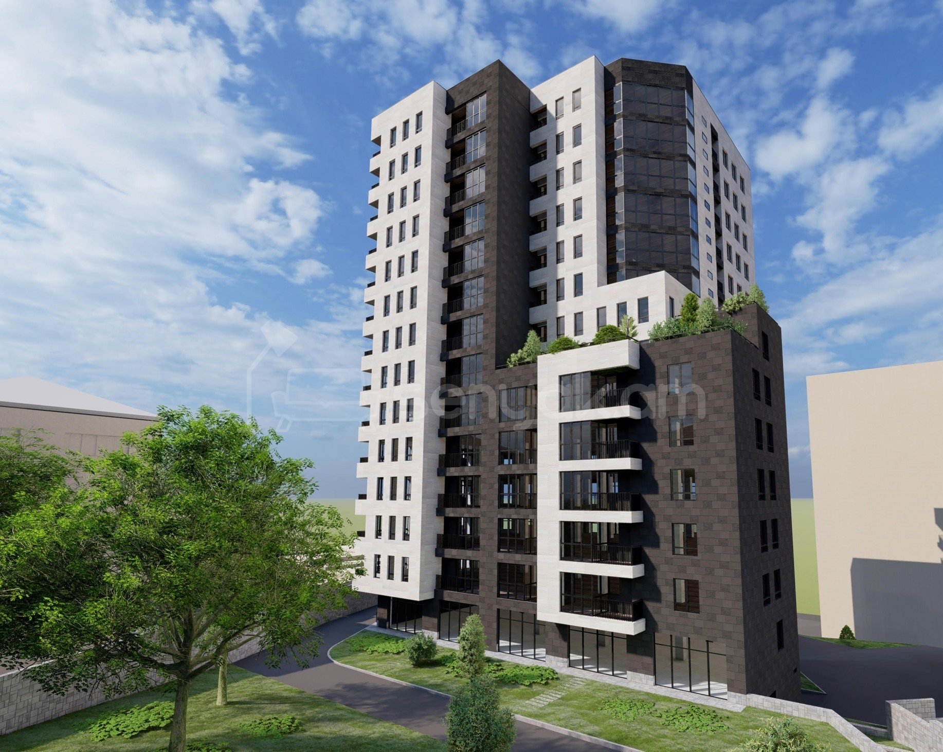 4 Սենյականոց Բնակարան Նորակառույցում, 113քմ, 3/14 հարկ, Զրոյական Վիճակում