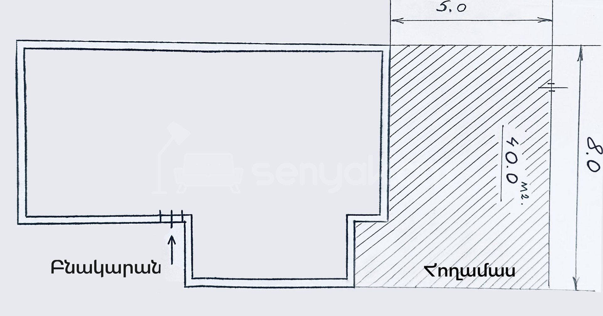 3 Սենյականոց Բնակարան, 74քմ, 1/9 հարկ, Պետական Վիճակում