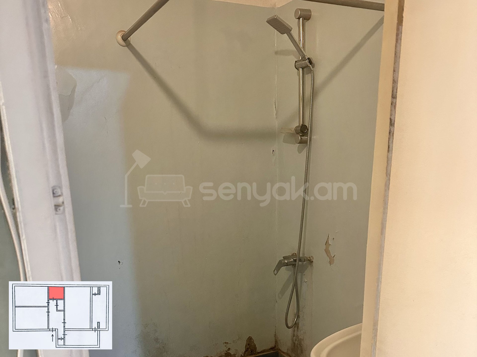 3 Սենյականոց Բնակարան, 74քմ, 1/9 հարկ, Պետական Վիճակում