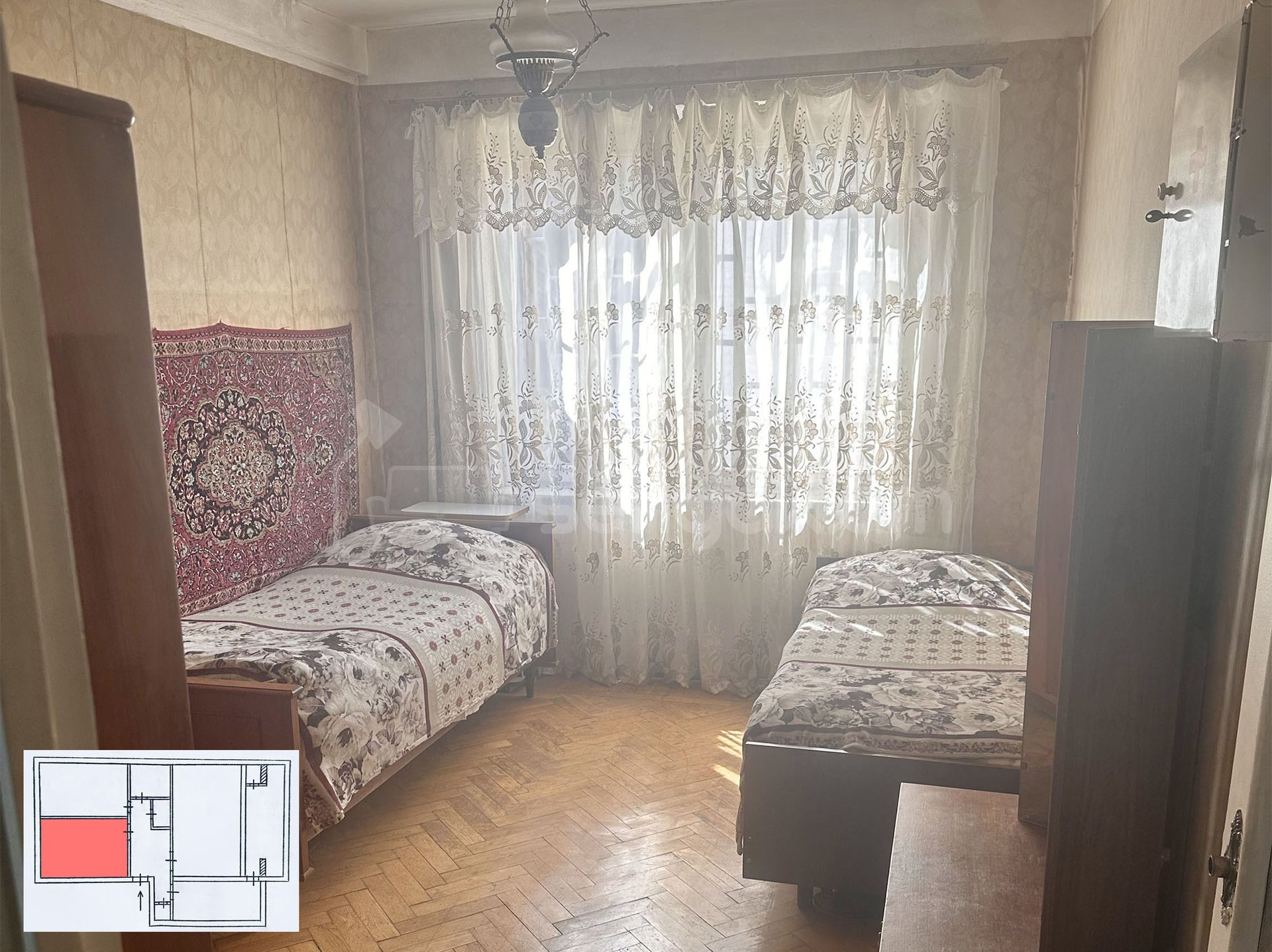 3 Սենյականոց Բնակարան, 74քմ, 1/9 հարկ, Պետական Վիճակում