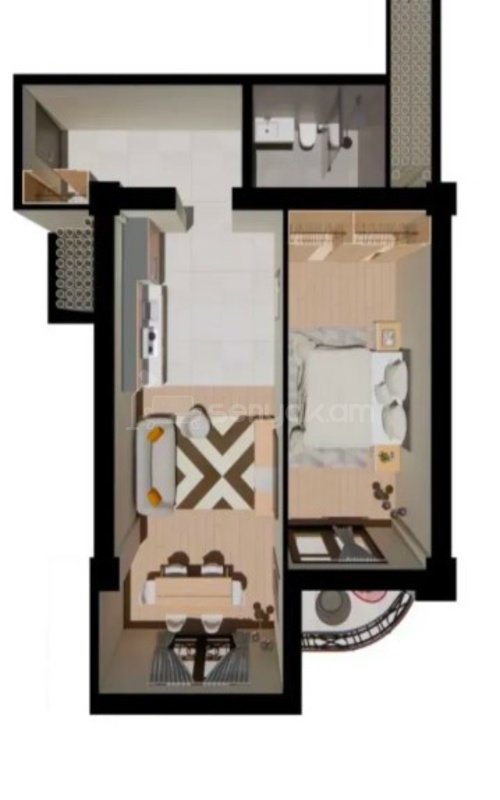 2 Սենյականոց Բնակարան Նորակառույցում, 68քմ, 8/17 հարկ, Զրոյական Վիճակում