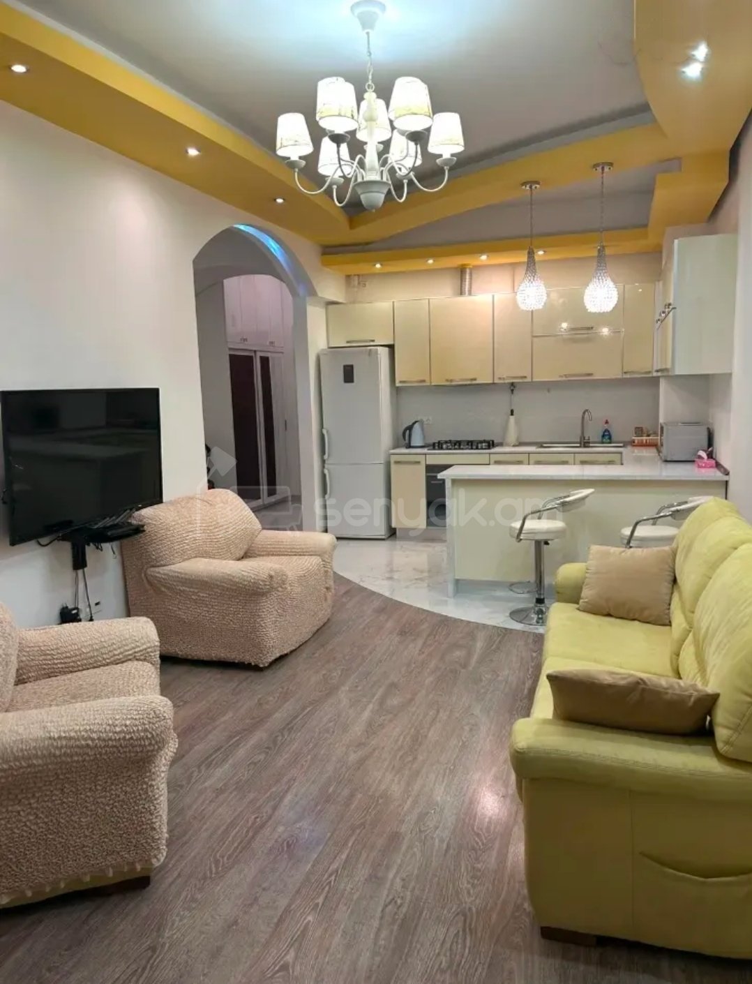 2 Սենյականոց Բնակարան Նորակառույցում, 55քմ, 2/14 հարկ, Կապիտալ Վերանորոգված, Կահավորված, Արևկող