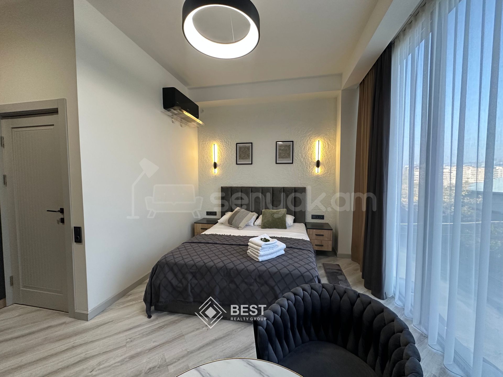 1 Սենյականոց Բնակարան Նորակառույցում, 26քմ, 2/3 հարկ, Դիզայներական Վերանորոգված, Կահավորված, Արևկող