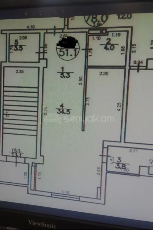 2 Սենյականոց Բնակարան Նորակառույցում, 51քմ, 10/18 հարկ, Զրոյական Վիճակում