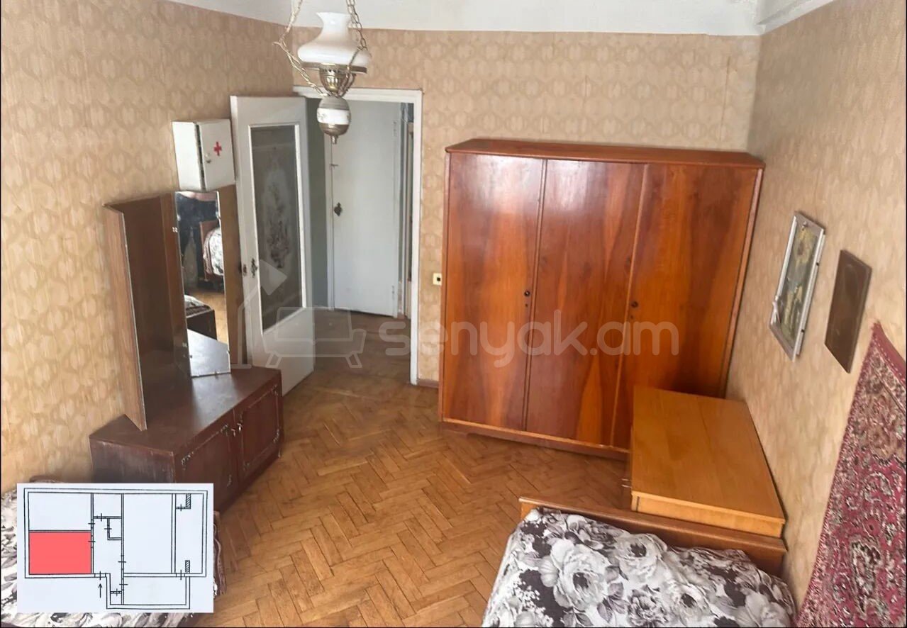 3 Սենյականոց Բնակարան, 74քմ, 1/9 հարկ, Պետական Վիճակում