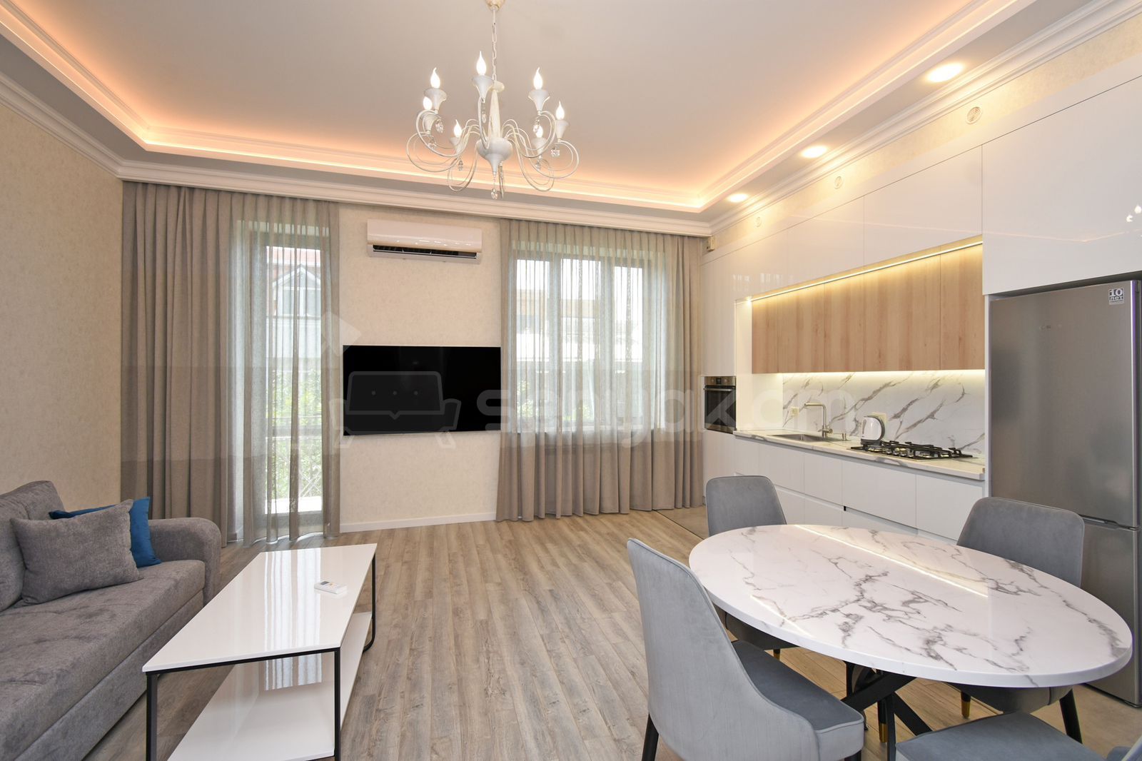 2 Սենյականոց Բնակարան Նորակառույցում, 55քմ, 7/12 հարկ, Դիզայներական Վերանորոգված