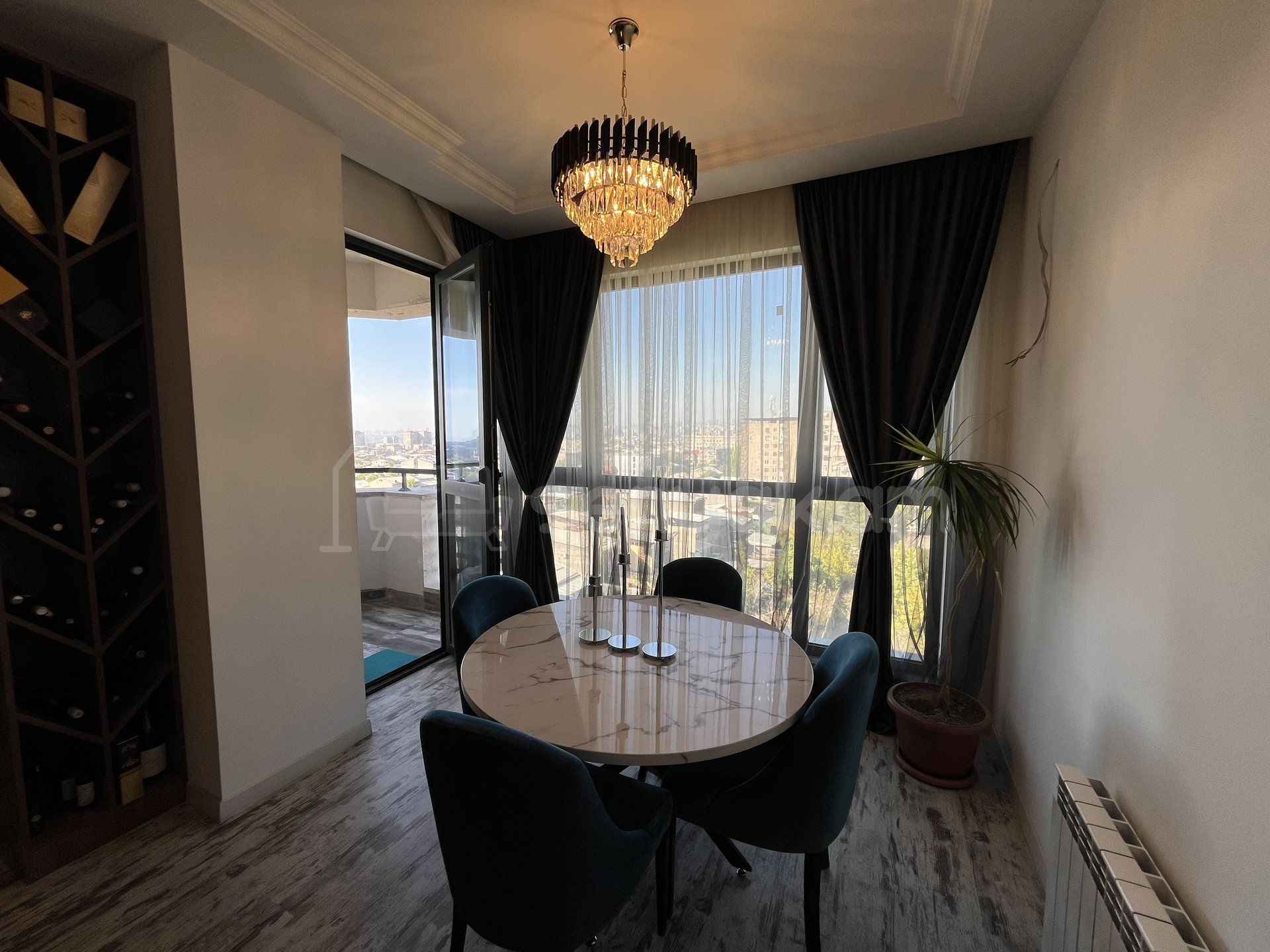 3 Սենյականոց Բնակարան Նորակառույցում, 80քմ, 7/15 հարկ, Կապիտալ Վերանորոգված