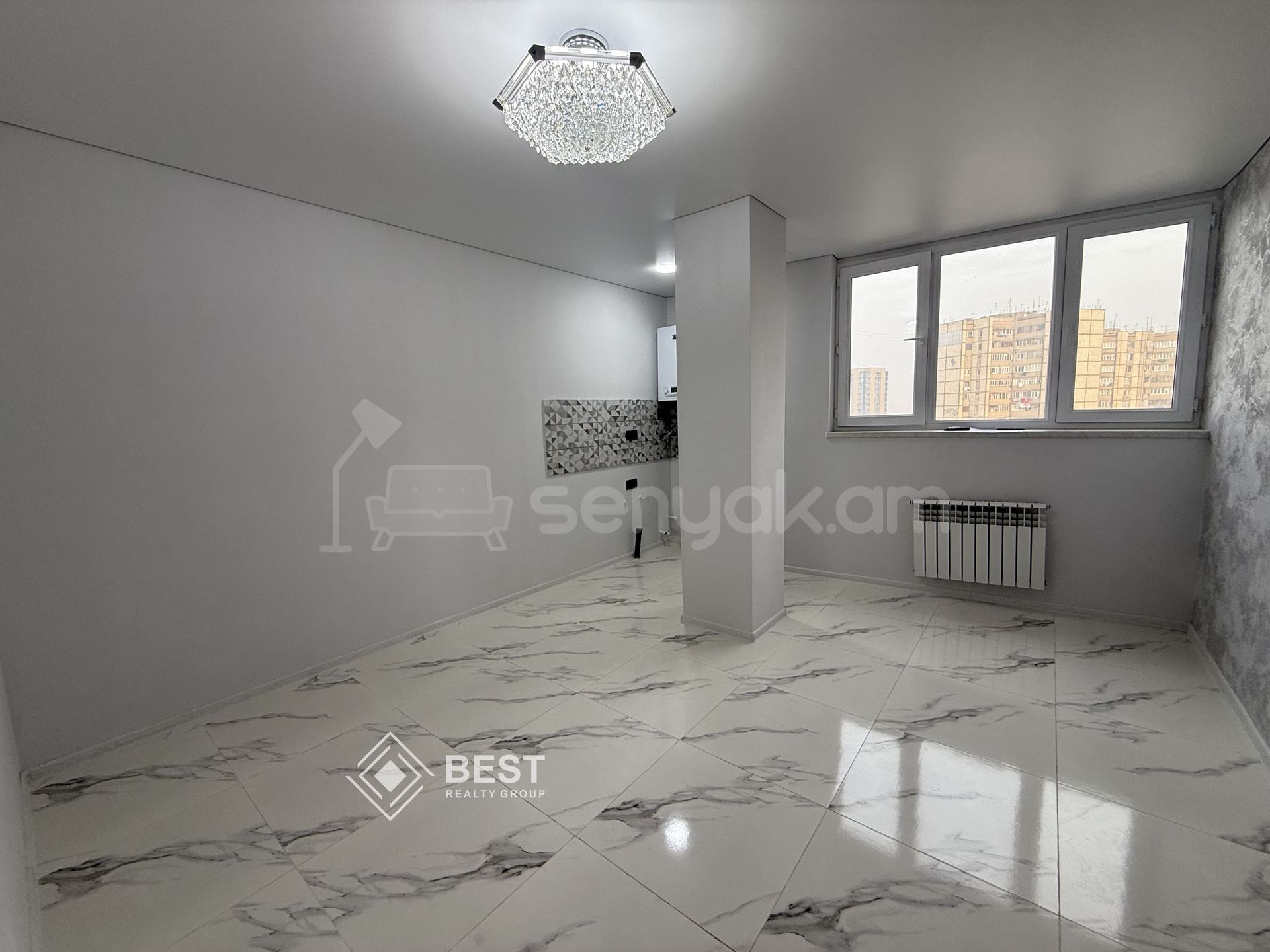 2 Սենյականոց Բնակարան, 43քմ, 11/16 հարկ, Կապիտալ Վերանորոգված