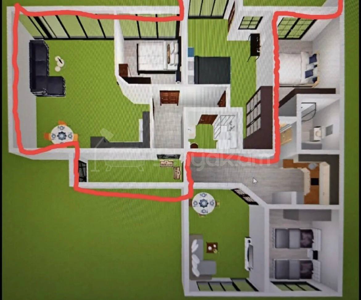 6 Սենյականոց Բնակարան, 146քմ, 9/14 հարկ, Զրոյական Վիճակում