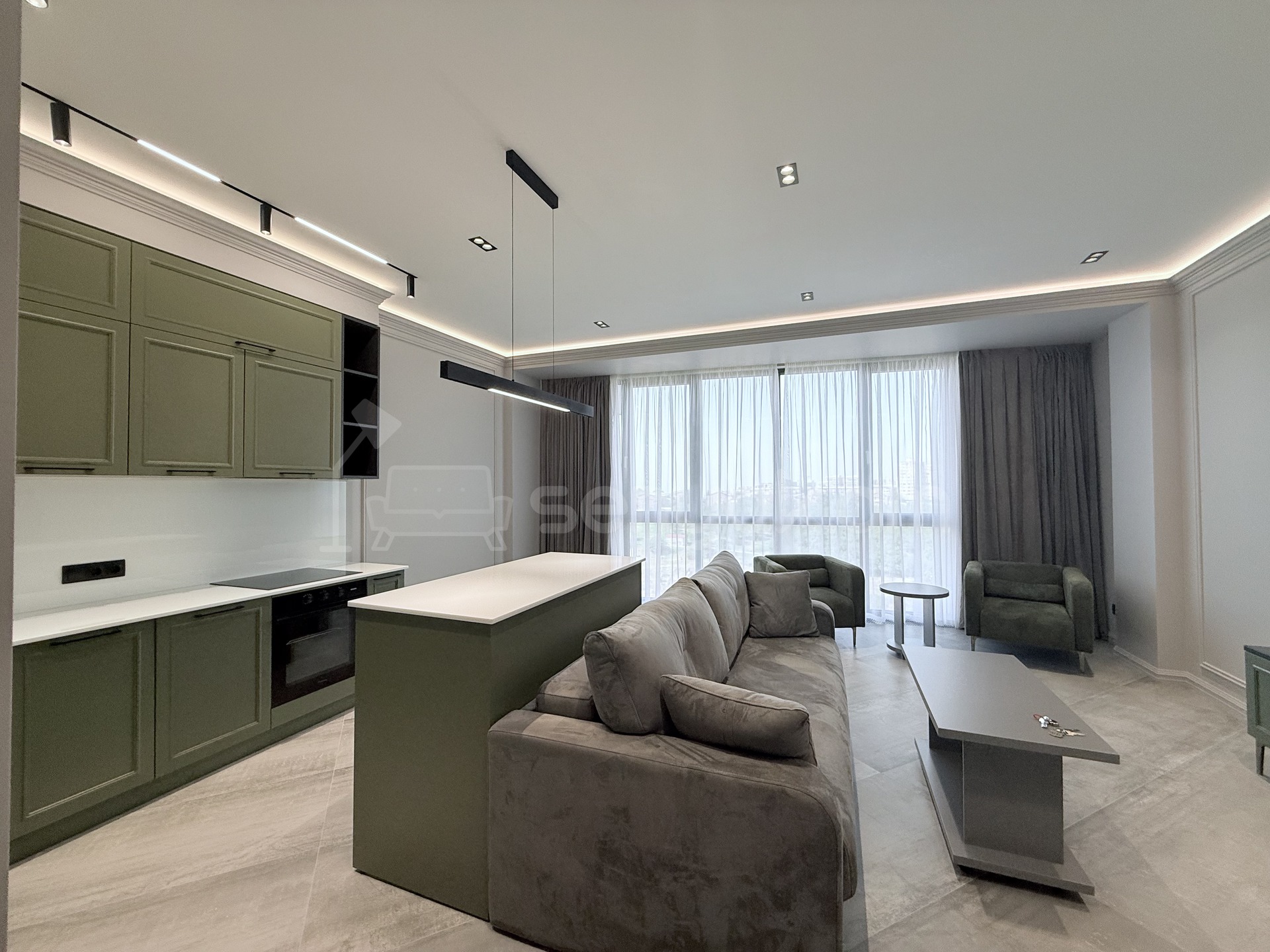 1 Սենյականոց Բնակարան Նորակառույցում, 47քմ, 3/7 հարկ, Դիզայներական Վերանորոգված, Կահավորված, Արևկող