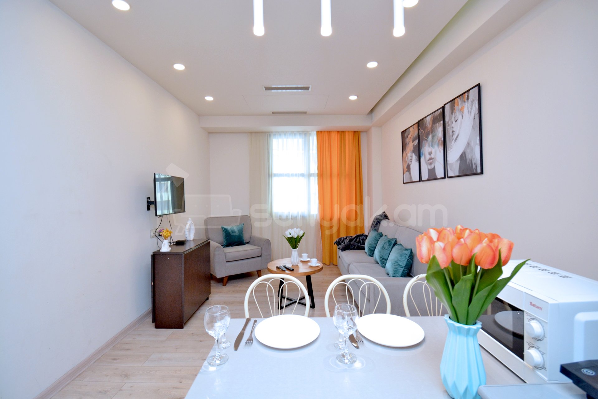 2 Սենյականոց Բնակարան Նորակառույցում, 44քմ, 5/16 հարկ, Կապիտալ Վերանորոգված