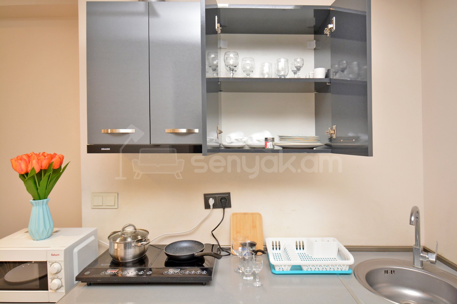 2 Սենյականոց Բնակարան Նորակառույցում, 44քմ, 5/16 հարկ, Կապիտալ Վերանորոգված