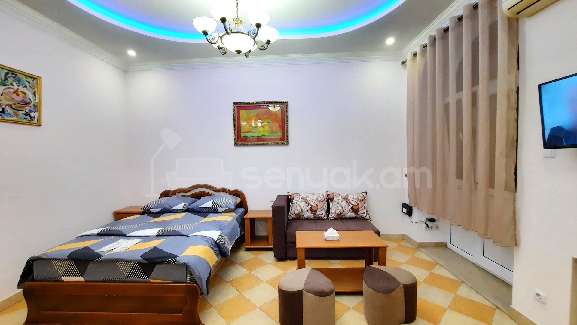 1 Սենյականոց Բնակարան Քարե Շենքում, 34քմ, 5/6 հարկ, Կապիտալ Վերանորոգված