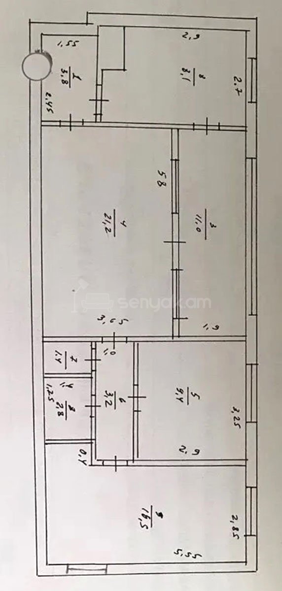 3 Սենյականոց Բնակարան, 77քմ, 6/9 հարկ, Նորմալ Վիճակում
