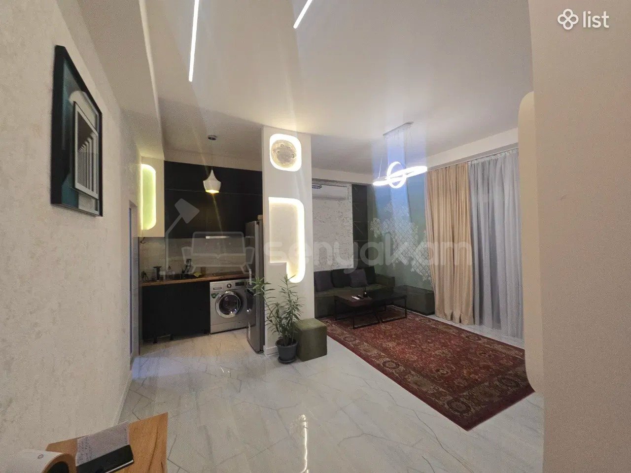 2 Սենյականոց Բնակարան Նորակառույցում, 45քմ, 2/4 հարկ, Դիզայներական Վերանորոգված