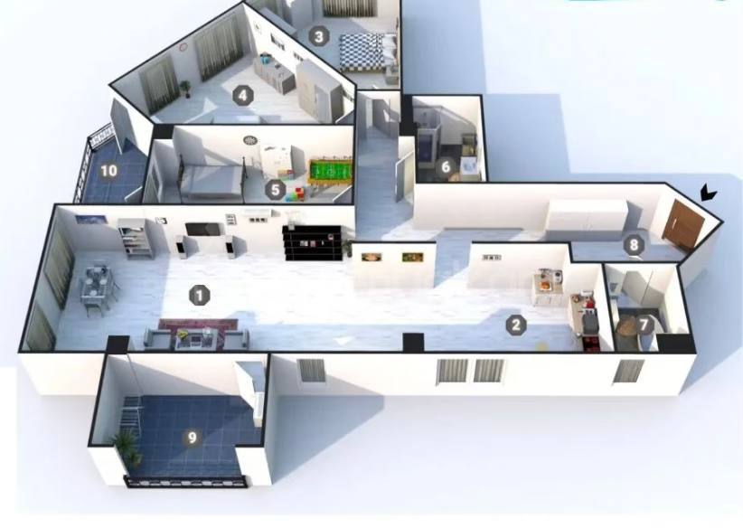 4 Սենյականոց Բնակարան, 127քմ, 6/14 հարկ, Զրոյական Վիճակում