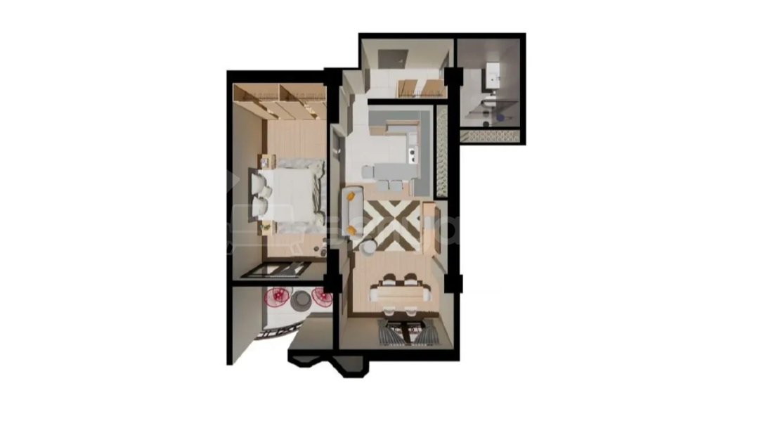 2 Սենյականոց Բնակարան Նորակառույցում, 67քմ, 5/17 հարկ, Զրոյական Վիճակում