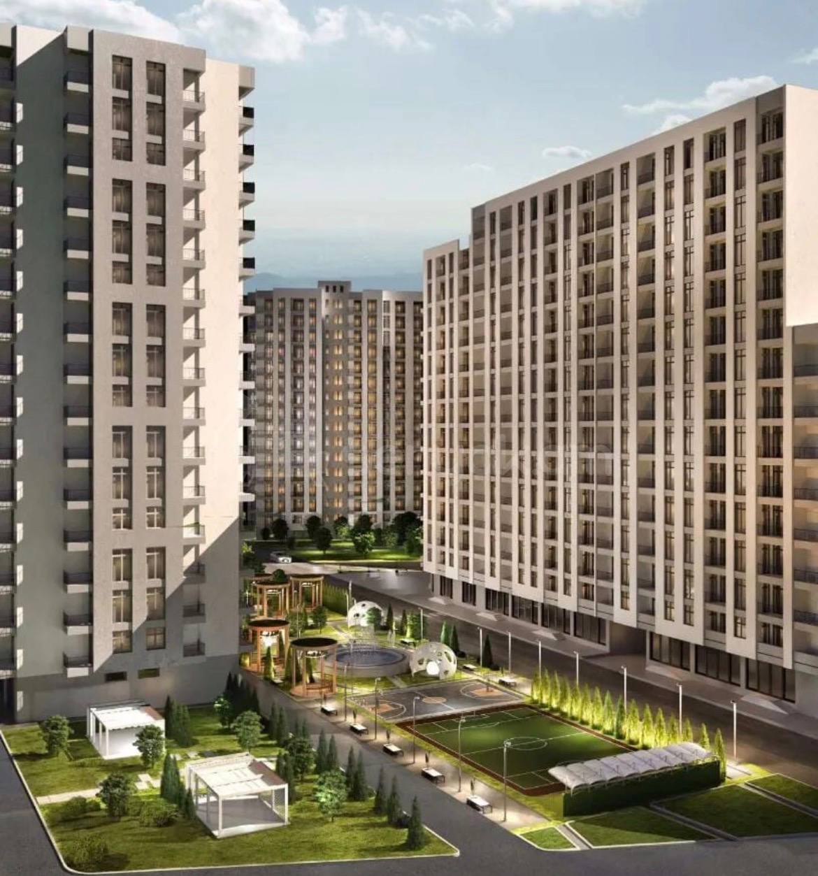 3 Սենյականոց Բնակարան Նորակառույցում, 77քմ, 11/14 հարկ, Զրոյական Վիճակում