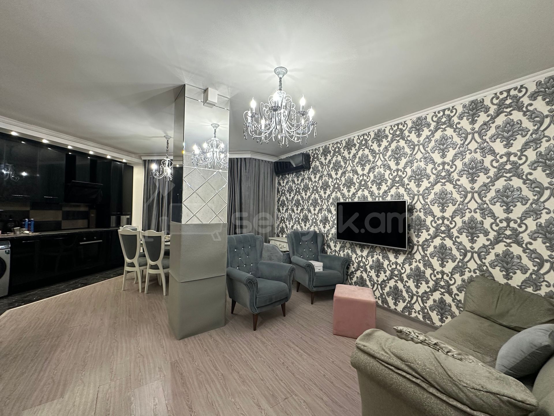 2 Սենյականոց Բնակարան Նորակառույցում, 52քմ, 8/12 հարկ, Դիզայներական Վերանորոգված