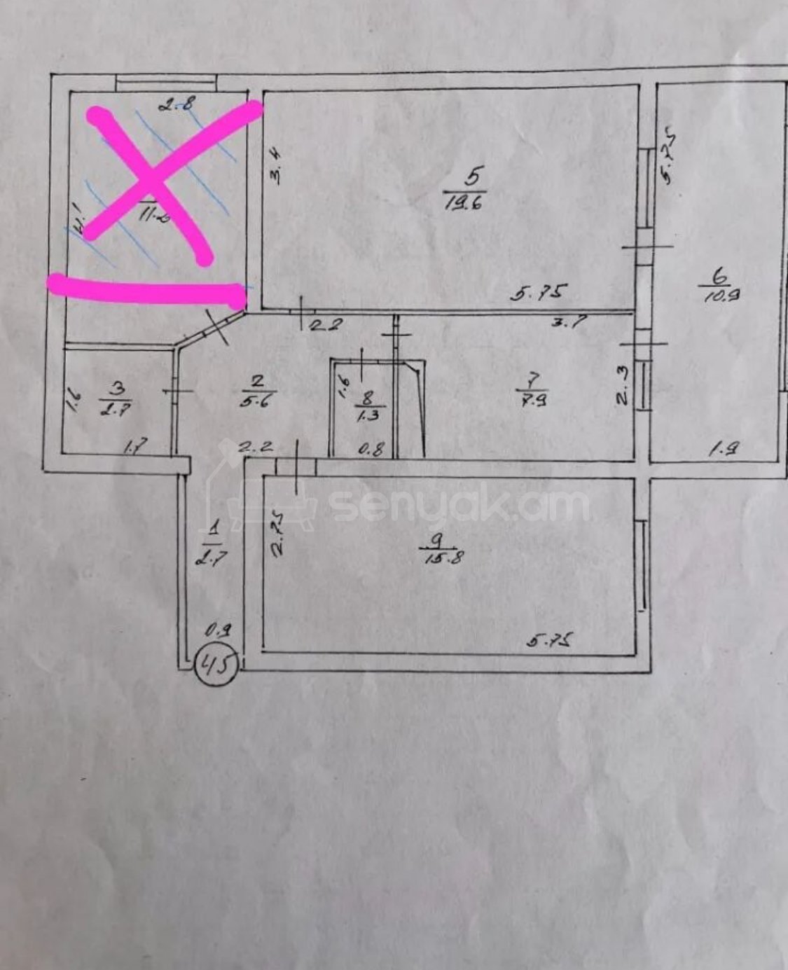 2 Սենյականոց Բնակարան, 62քմ, 9/9 հարկ, Կոսմետիկ Վերանորոգված, Կահավորված