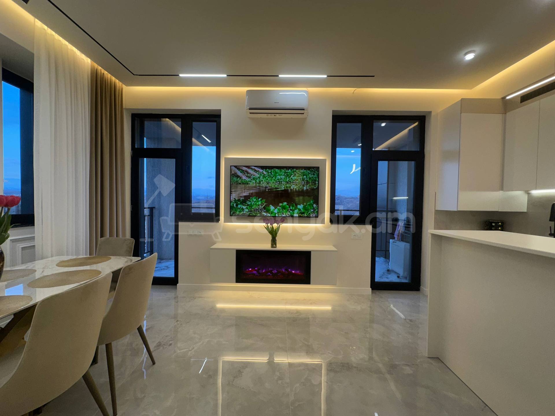 2 Սենյականոց Բնակարան Նորակառույցում, 62քմ, 14/15 հարկ, Դիզայներական Վերանորոգված